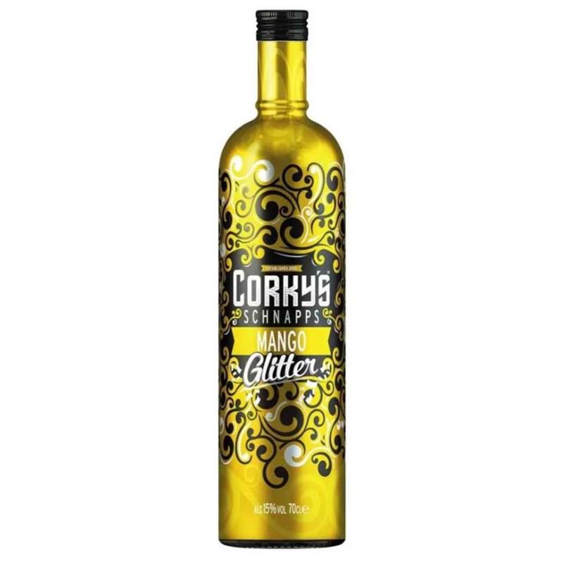 CORKY'S MANGO GLITTER VODKA SHOTS 15% 70CL