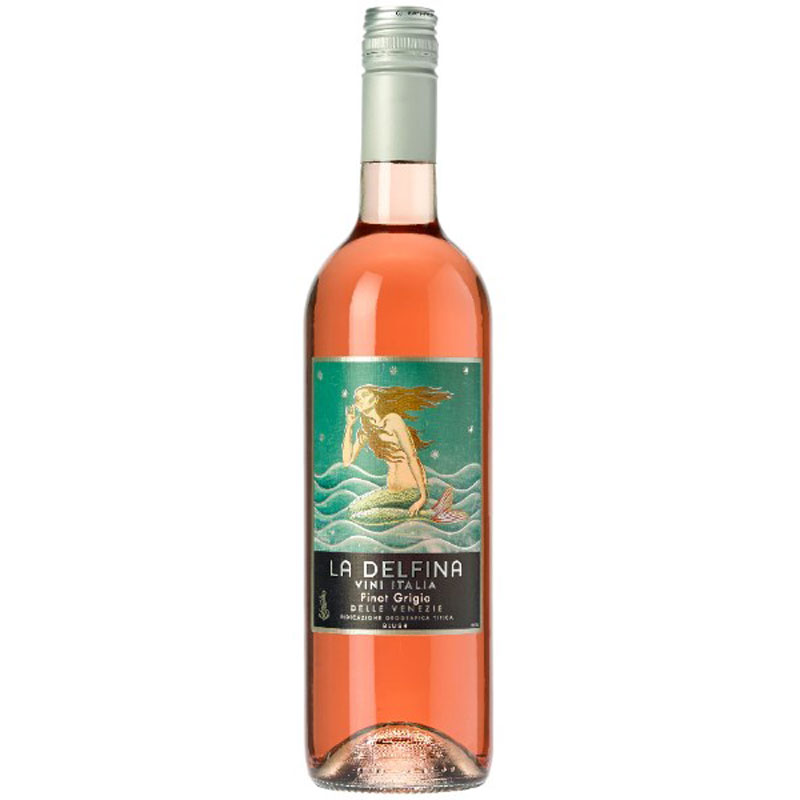 LA DELFINA PINOT GRIGIO BLUSH 11.5% 75CL ITALIAN ROSE WINE