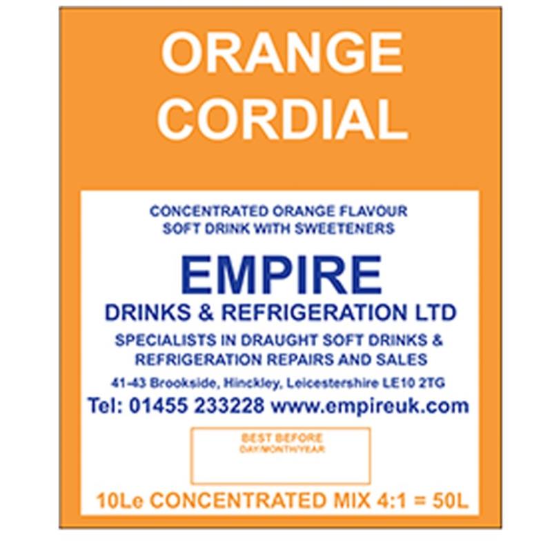 EMPIRE ORANGE CORDIAL 10LTR BIB