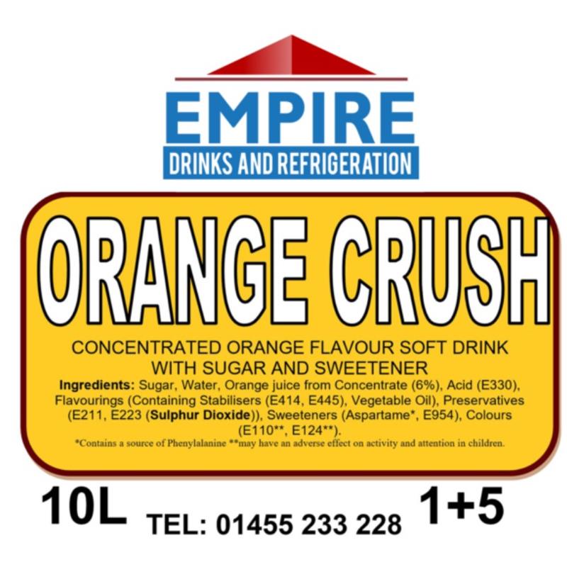 EMPIRE ORANGEADE 10LTR BIB