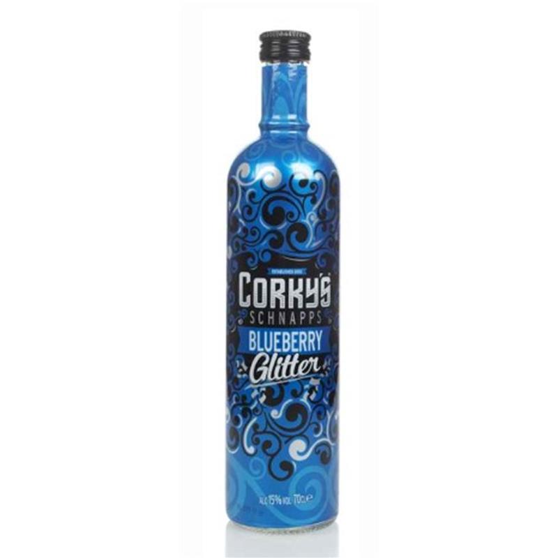 CORKY'S BLUEBERRY GLITTER SHOTS 14% 70CL