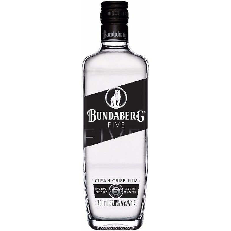 BUNDARBERG FIVE WHITE RUM 37% 70CL