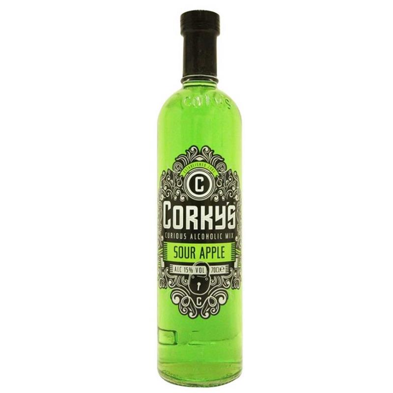 CORKY'S APPLE GREEN VODKA SHOTS 4.6% 70CL