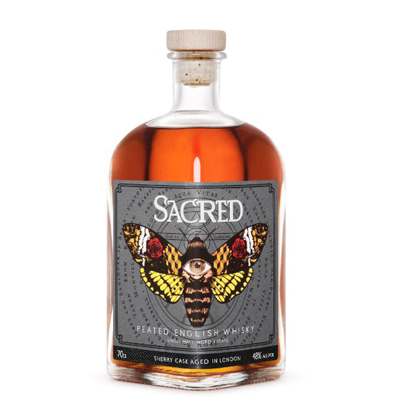 SACRED PEATED ENGLISH WHISKY 48% 70CL
