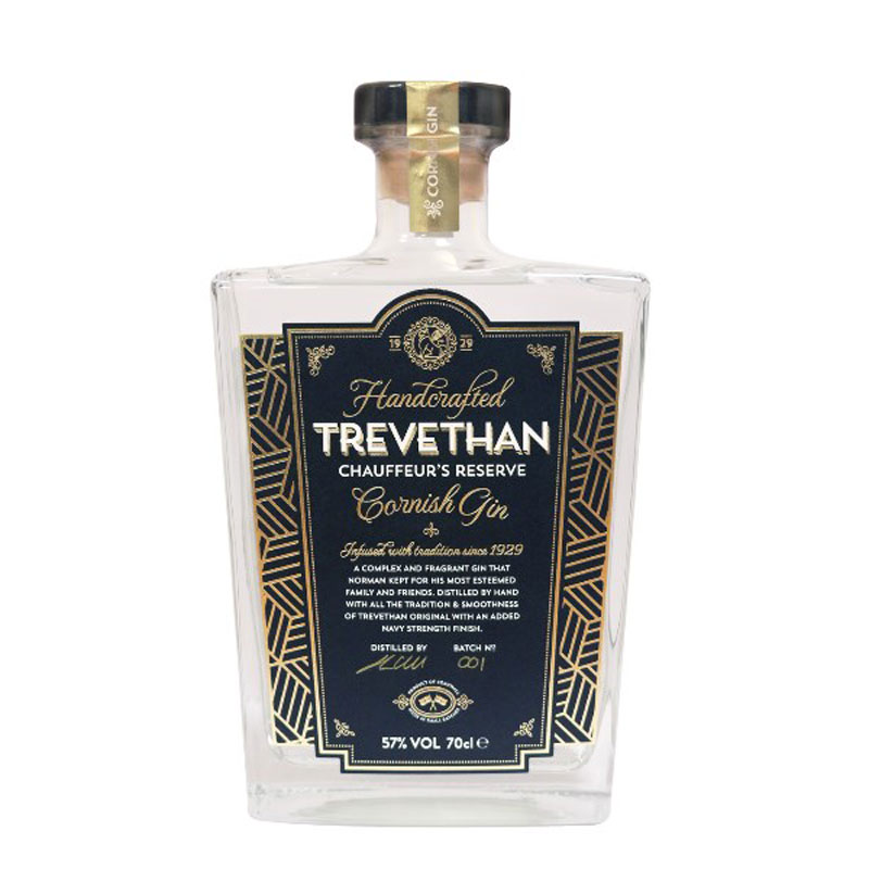 TREVETHAN CHAUFFEURS RESERVE 57% CORNISH GIN 70CL