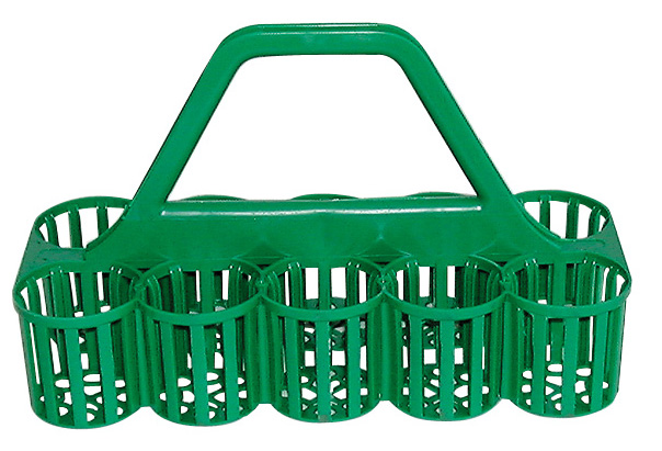 GLASS CARRIER PLASTIC GREEN