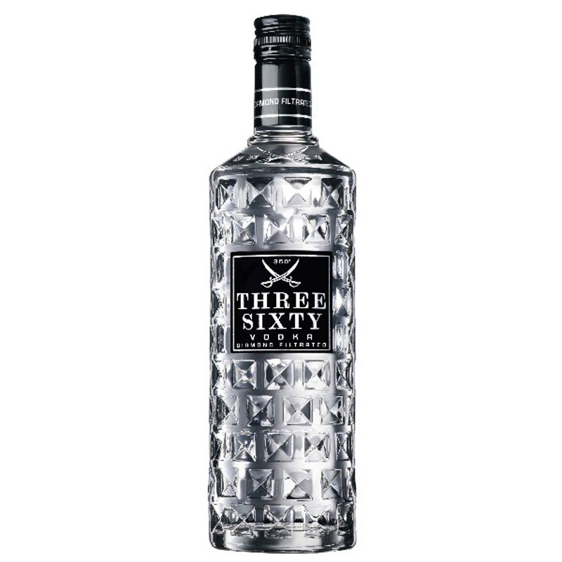 THREE SIXTY VODKA 37.5% 70CL