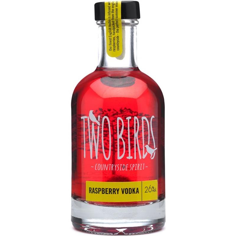 TWO BIRDS RASPBERRY VODKA 40% 20CL BOTTLE