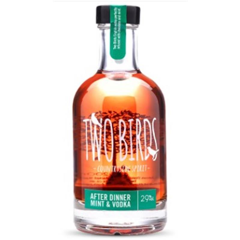 TWO BIRDS AFTER DINNER MINT VODKA 40% 20CL BOTTLE