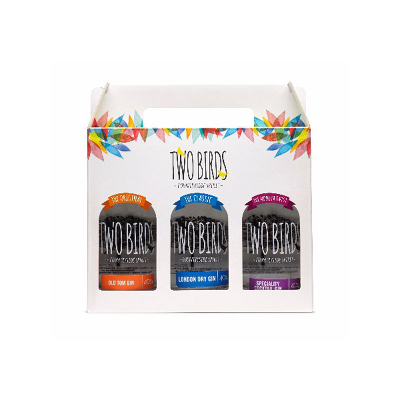 TWO BIRDS GIN TRILOGY GIFT SET 40% 3 x 20CL