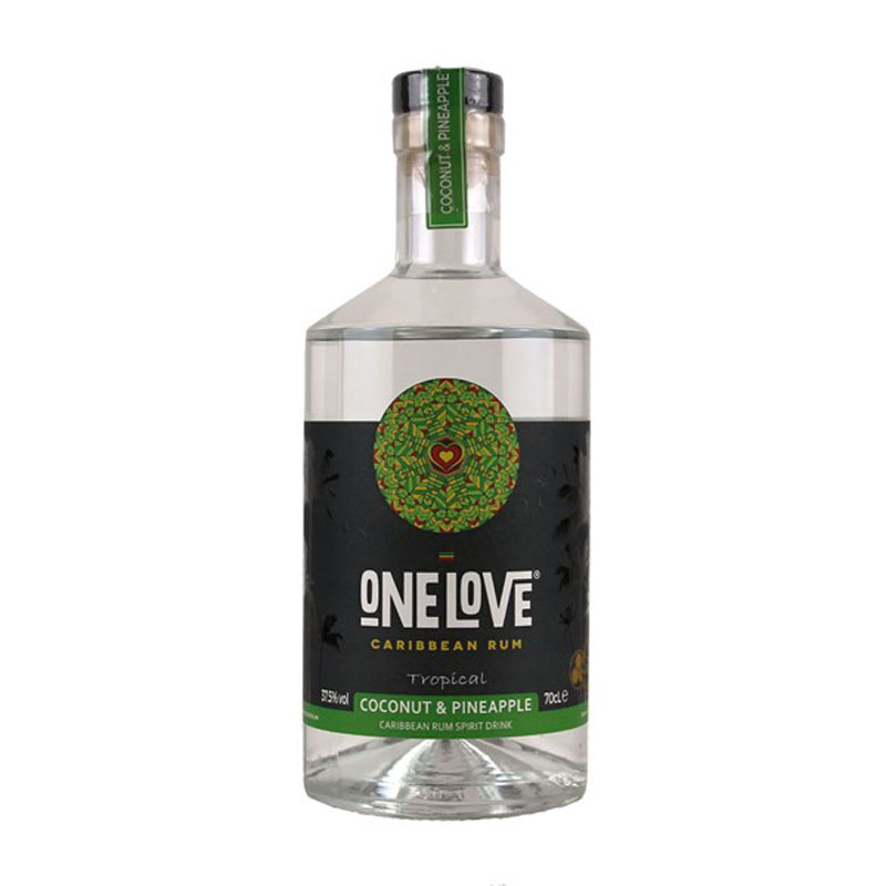 ONE LOVE COCONUT & PINEAPPLE RUM 37.5% 70CL