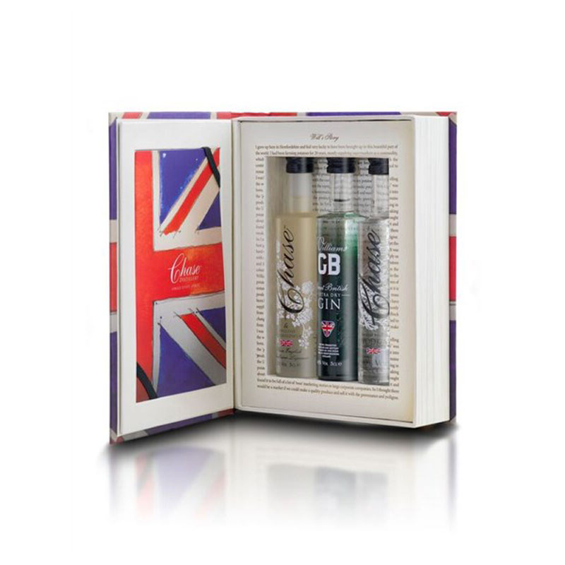CHASE BRAND BOX TRIO 3 x 5CL VODKA/WILLIAMS GIN/MARMALADE VODKA
