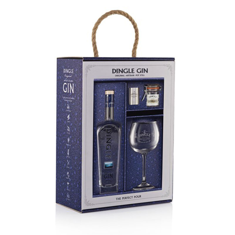DINGLE GIN GIFT BOX WITH GLASSES 42.5% 70CL