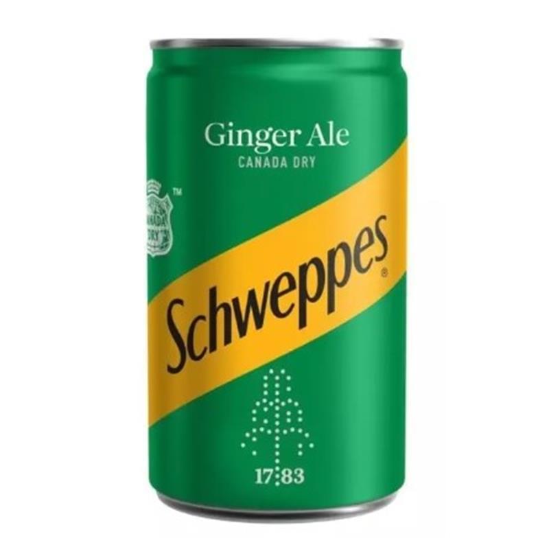 SCHWEPPES GINGER ALE CANS 24 x 150ML
