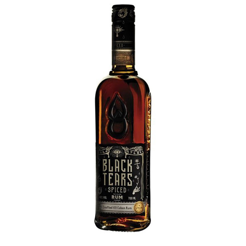 BLACK TEARS SPICED RUM 40% 70CL