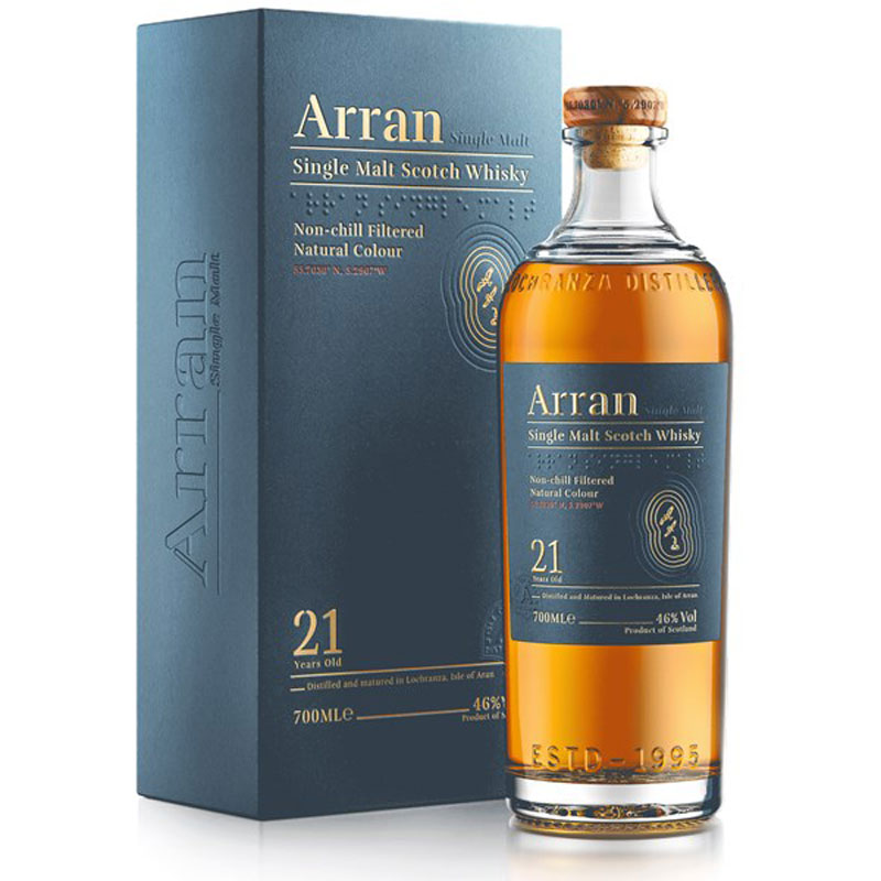 ARRAN 21YR WHISKY 46% 70CL