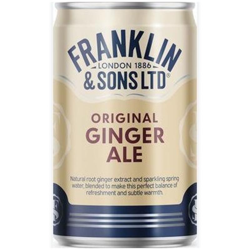 FRANKLINS GINGER ALE CANS 24 x 150ML