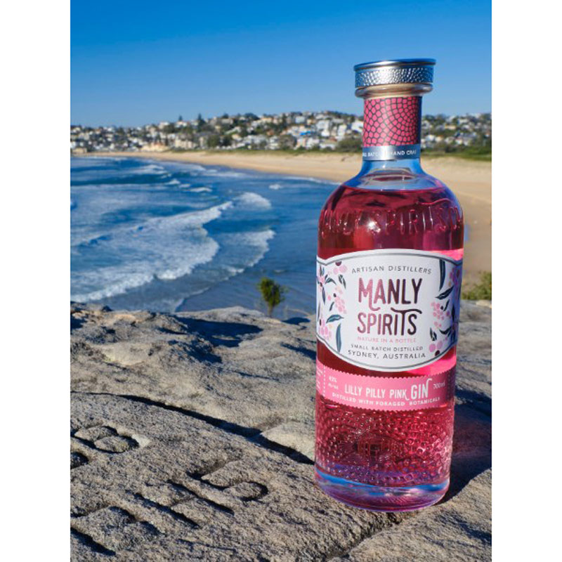 MANLY SPIRITS LILLY PILLY PINK GIN 40% 70CL