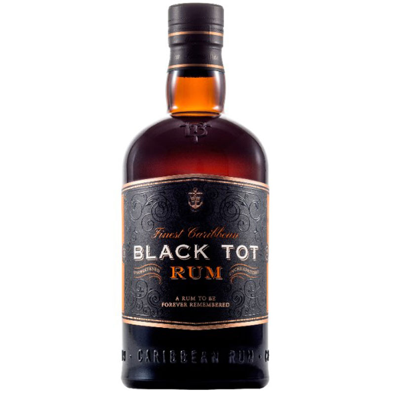 BLACK TOT FINEST CARRIBEAN RUM 46.2% 70CL