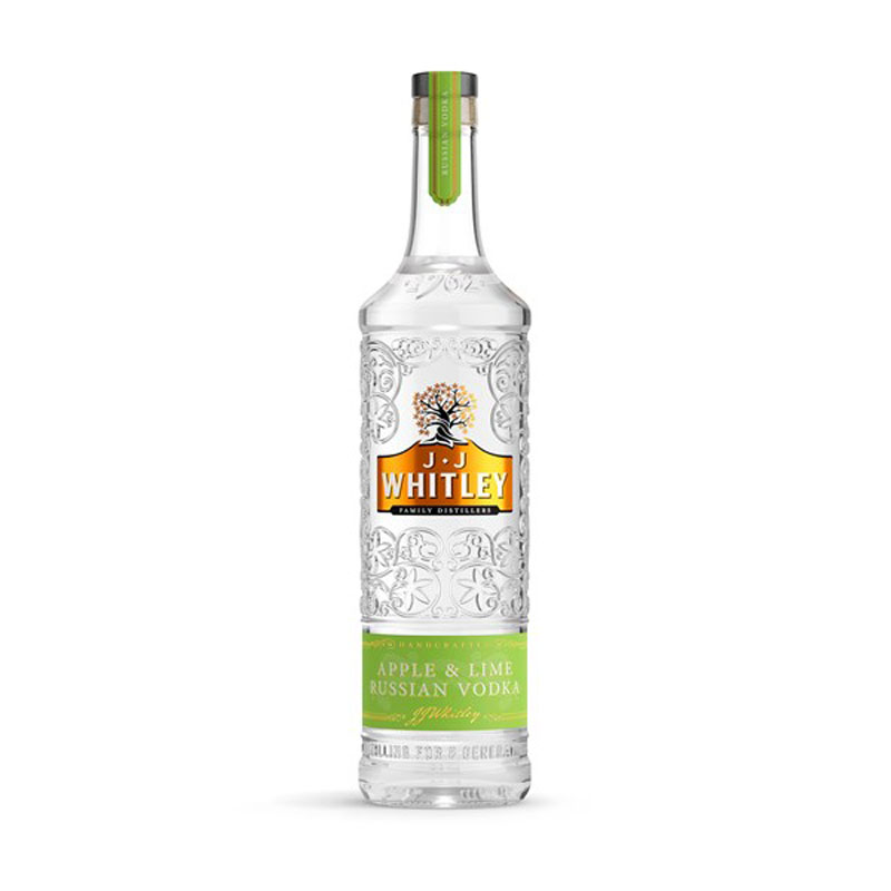 J.J WHITLEY APPLE AND LIME VODKA 38% 70CL