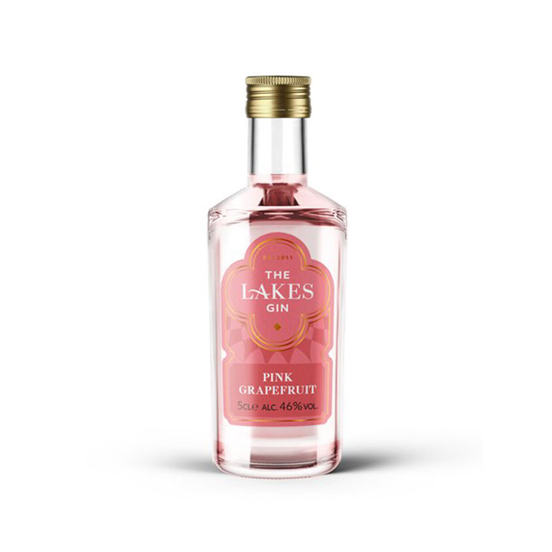 THE LAKES PINK GRAPEFRUIT GIN 5CL 46% MINIATURE