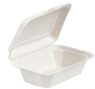 BAGASSE FOOD BOX HP2 7 x 5INCH 50PK HB9