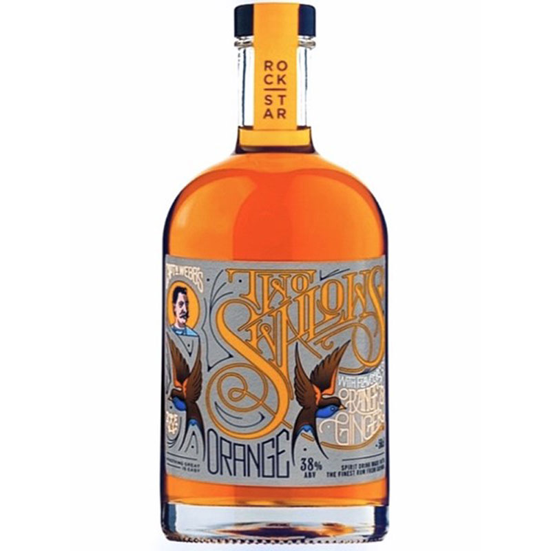 TWO SWALLOWS ORANGE & GINGER RUM 38% 50CL