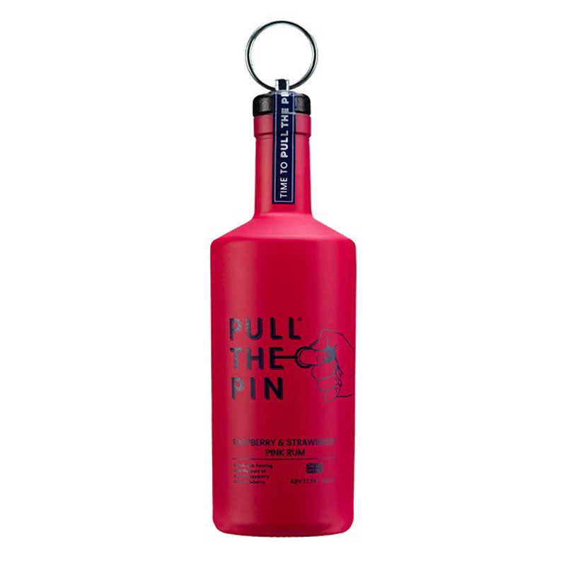 PULL THE PIN RASPBERRY & STRAWBERRY PINK RUM 37.5% 70CL
