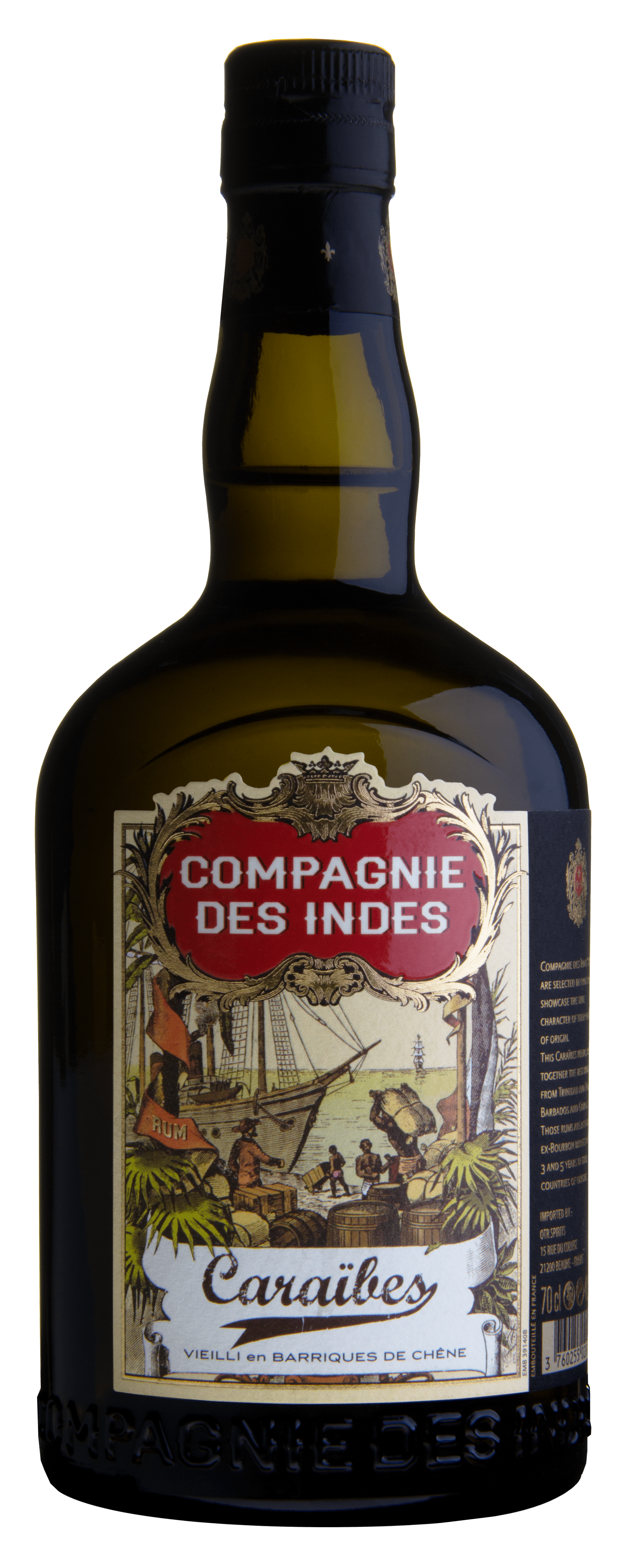 CDI CARAIBES GOLD RUM 40% 70CL