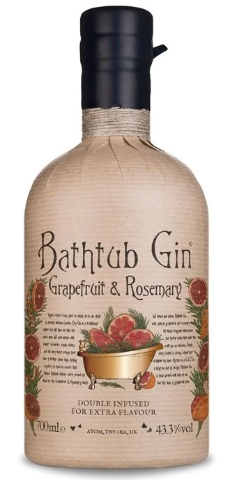 BATHTUB GIN ROSEMARY & GRAPEFRUIT 43% 70CL