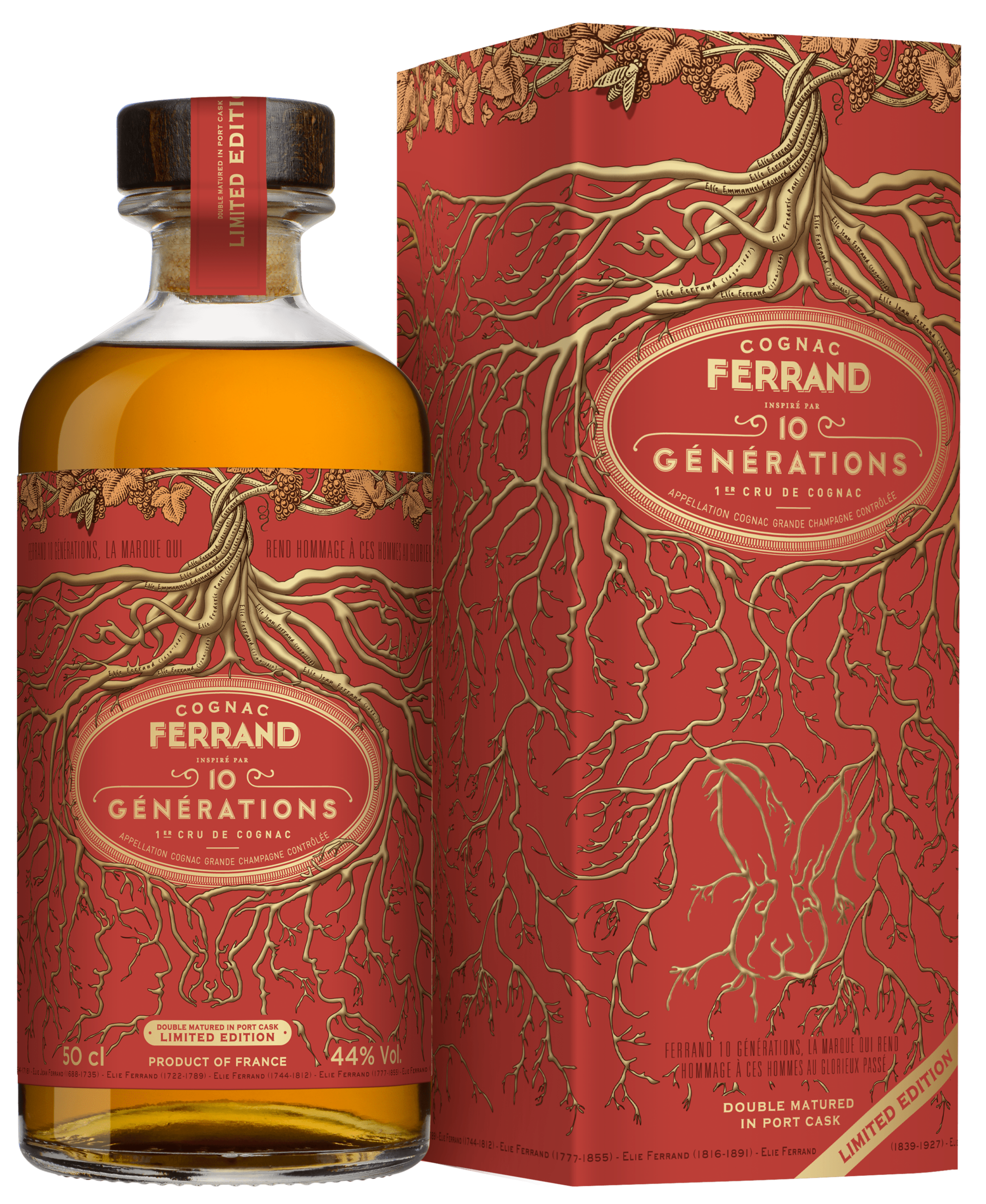 FERRAND 10 GENERATIONS PORT CASK 44% 50CL