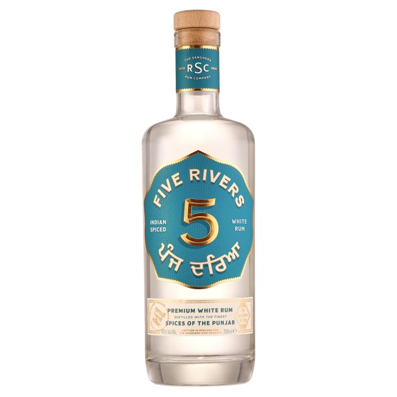 FIVE RIVERS INDIAN SPICED WHITE RUM 40% 70CL