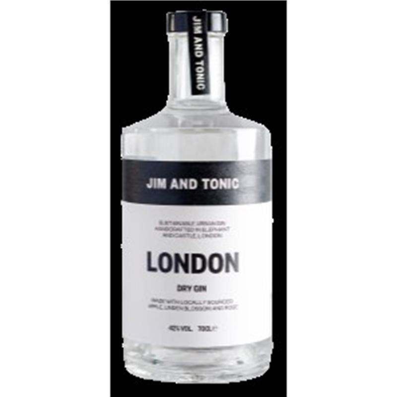 JIM AND TONIC LONDON DRY GIN 42% 70CL BOTTLE