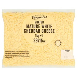 GRATED WHITE CHEDDAR 1KG