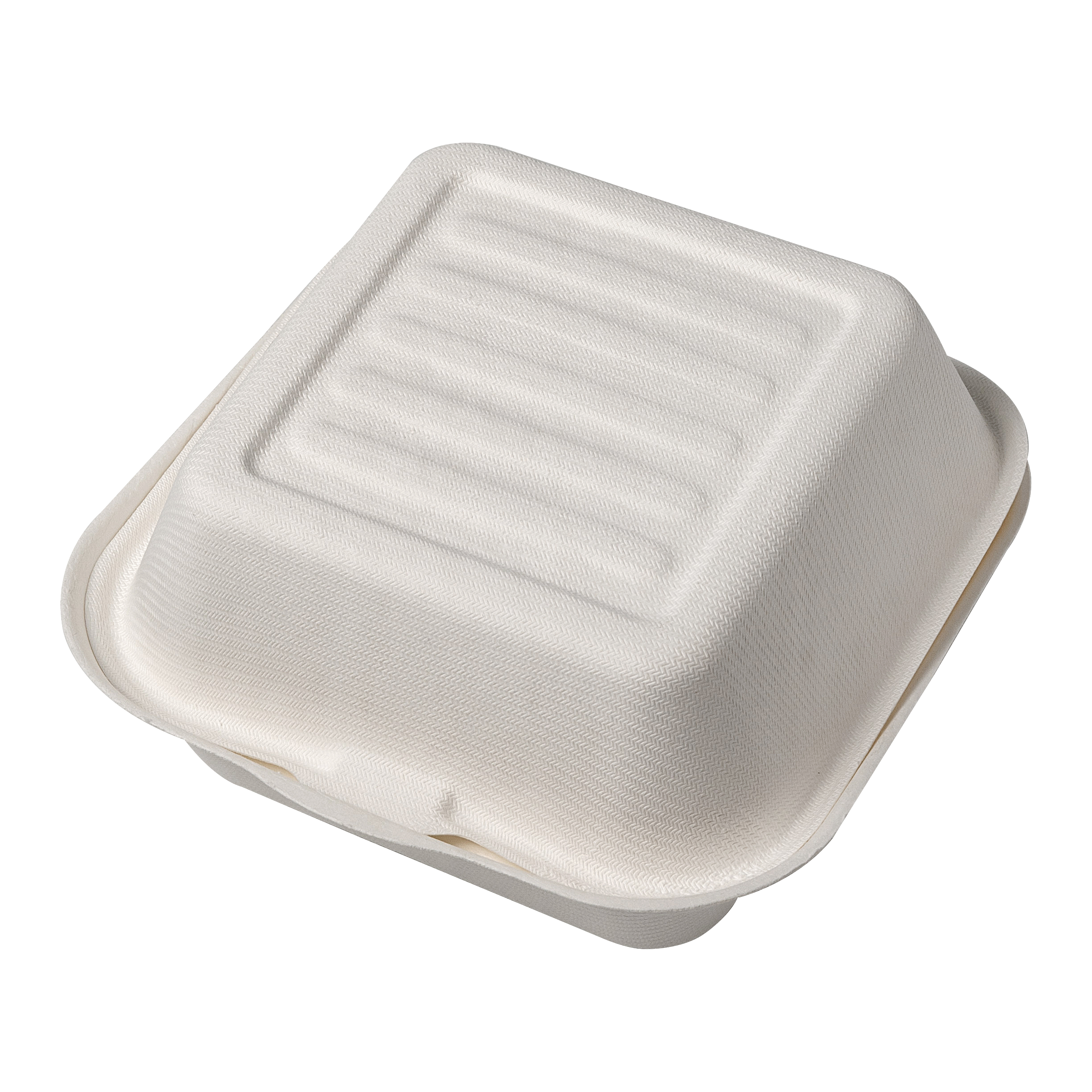 BURGER BOX BAGASSE 6 x 6 50PK