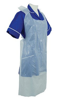DISPOSABLE WHITE APRONS x 100