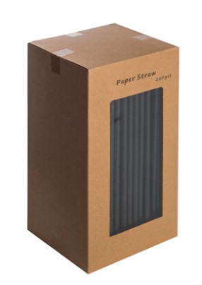 PAPER BLACK STRAWS 8INCH 6MM x 250