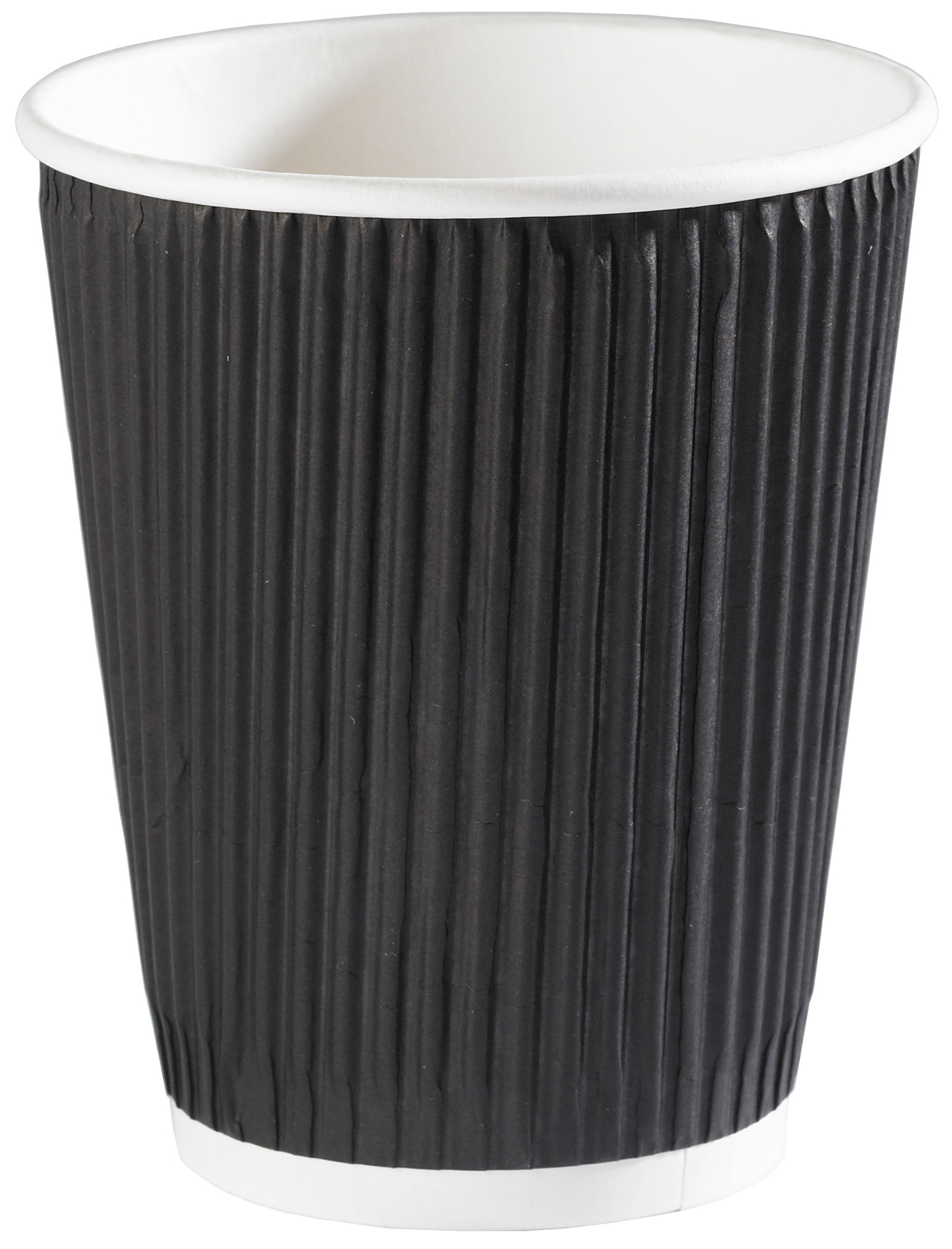 12OZ BLACK RIPPLE CUPS 25PK