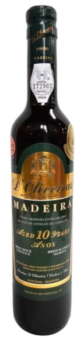 D'OLIVEIRAS MADEIRA 10YO MEDIUM SWEET 19% 75CL