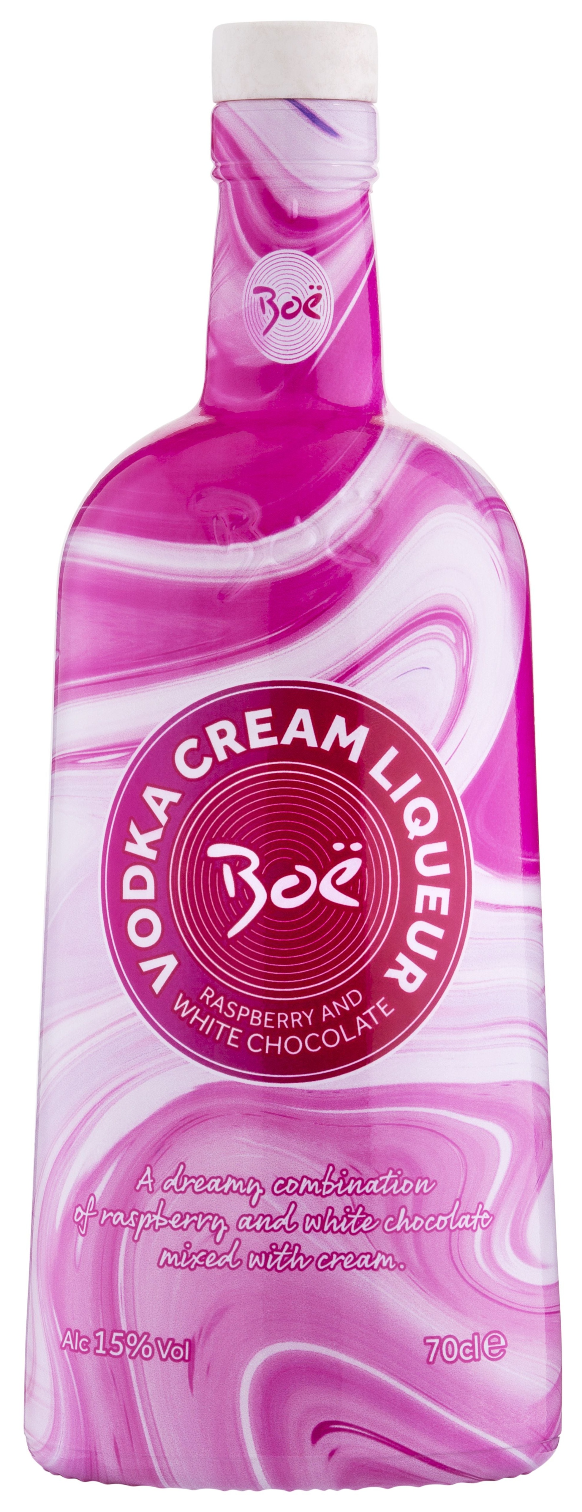 BOE LIQUEUR RASPBERRY & WHITE CHOCOLATE 15% 70CL