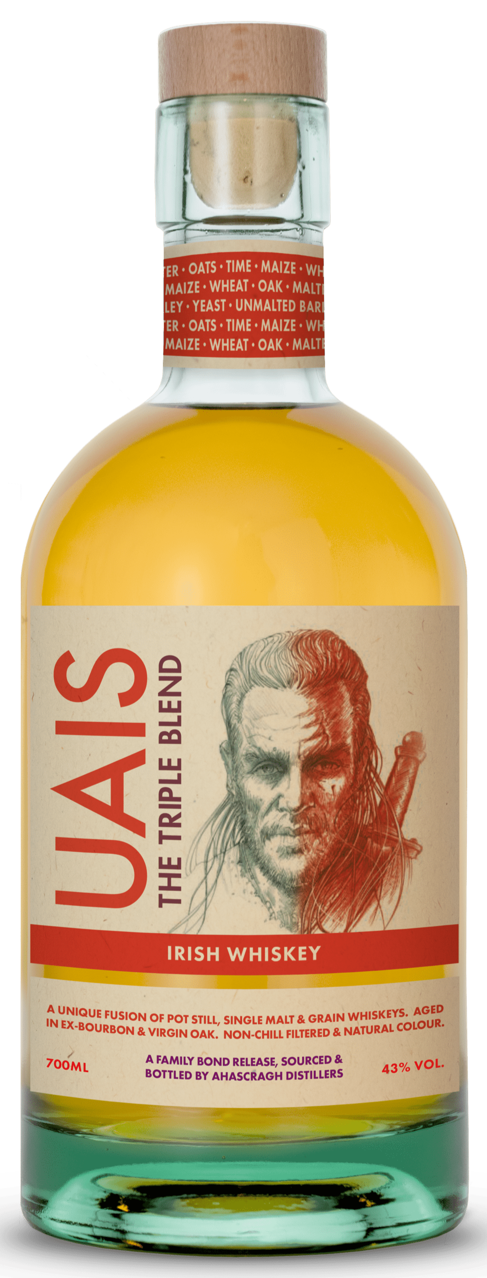 AHASCRAGH UAIS BLENDED WHISKEY 46% 70CL