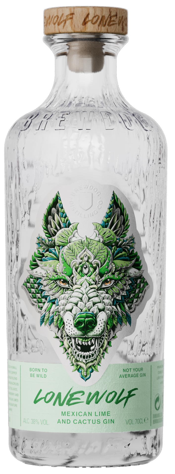 LONEWOLF MEXICAN LIME & CACTUS GIN 38% 70CL