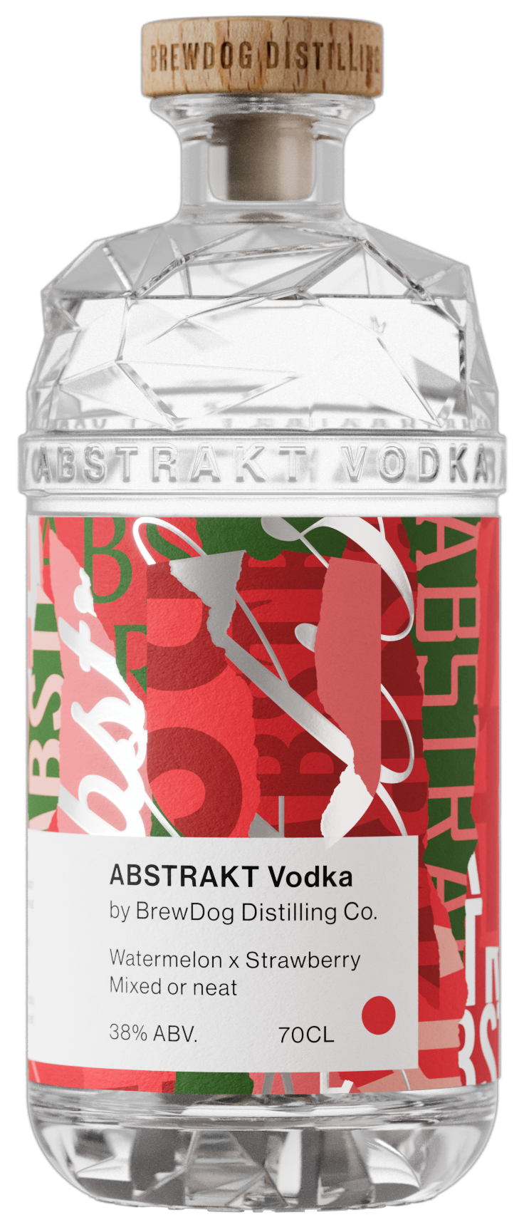 ABSTRAKT WATERMELON & STRAWBERRY VODKA  38% 70CL