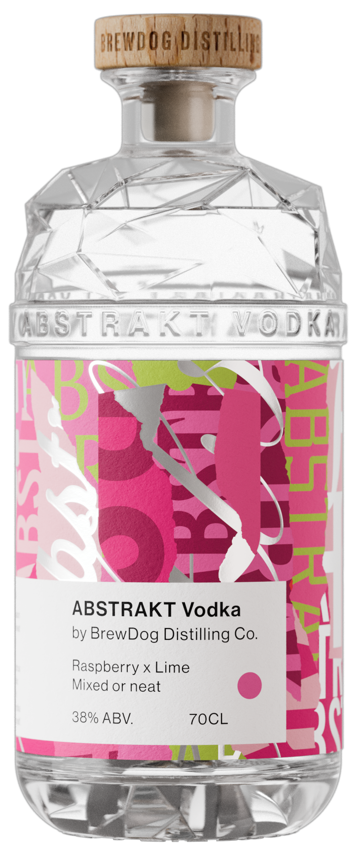 ABSTRAKT RASPBERRY & LIME VODKA 38% 70CL