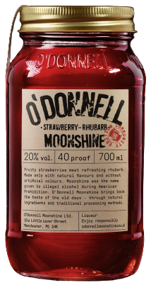 STRAWBERRY & RHUBARB O'DONNELS MOONSHINE LIQUEUR 70CL 20%