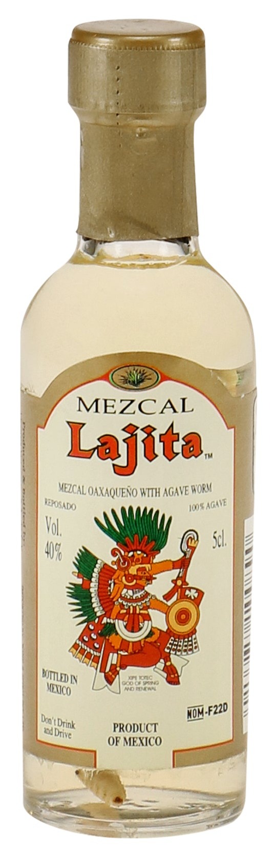 LAJITA MEZCAL WITH WORM 40% 5CL