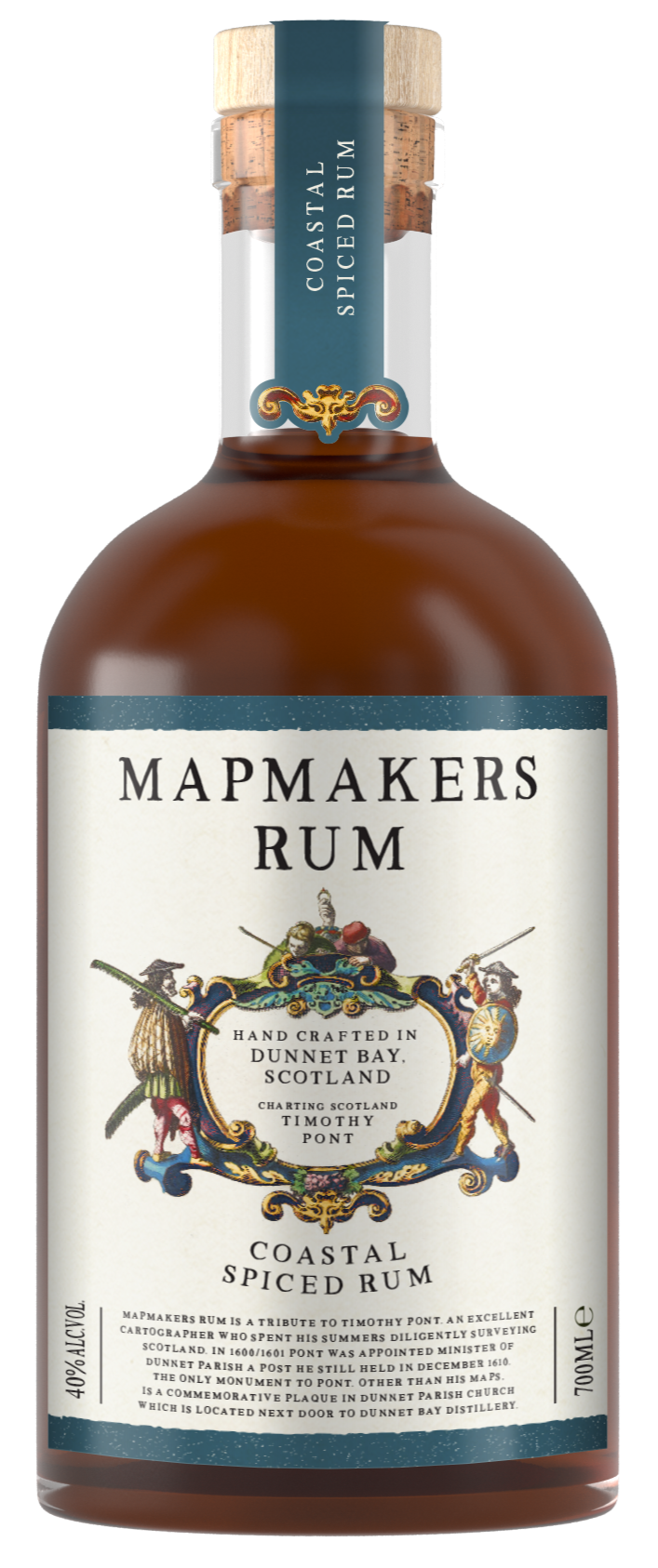 MAPMAKERS COASTAL SPICED RUM 40% 70CL