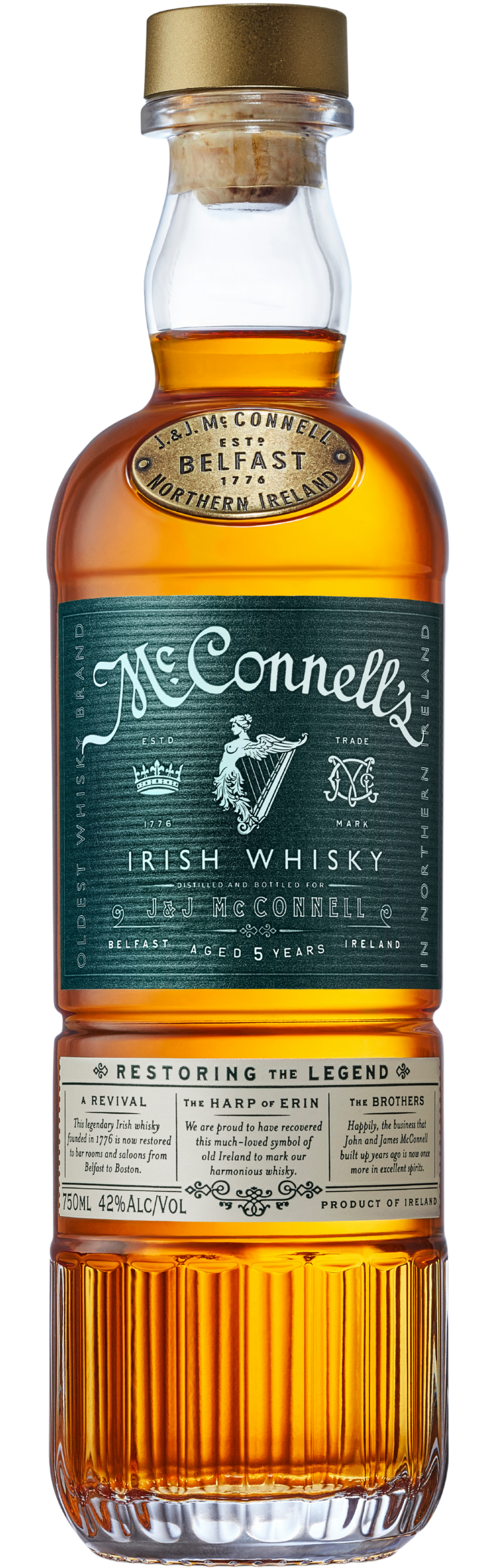 MCCONNELLS 5 YR IRISH WHISKEY 42% 70CL
