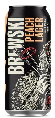 BREWSKI PEACH LAGER 4.1% 12 x 440ML CAN