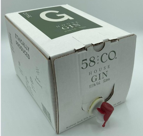 58 & CO HOUSE GIN 5LTR BIB 38%